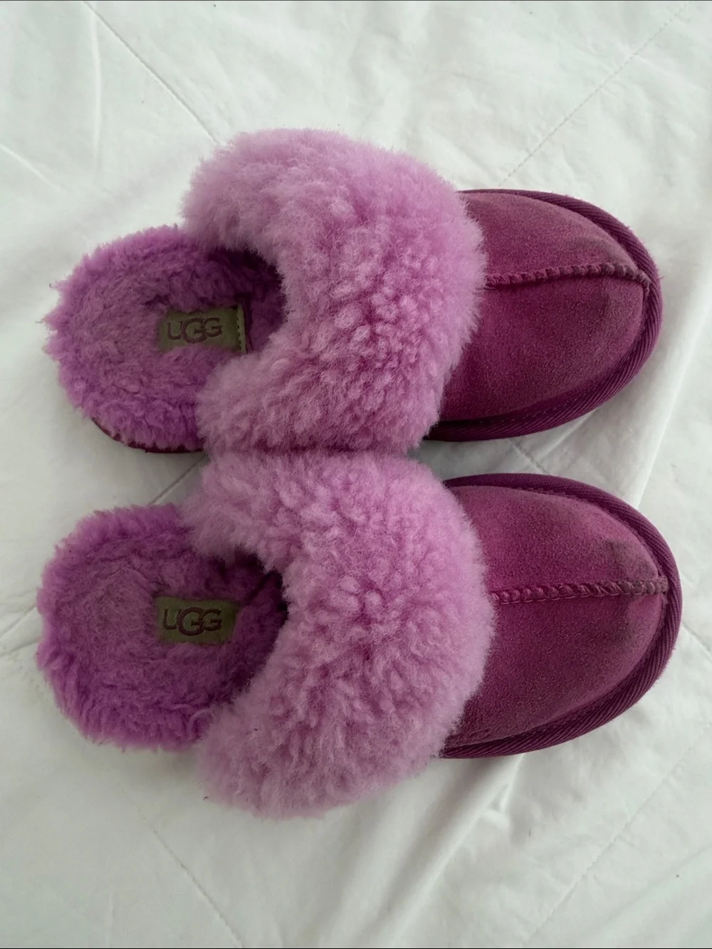 Ugg Kids Cozy Purple Shearling Slippers